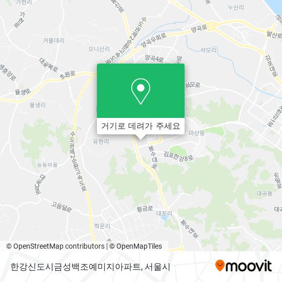 한강신도시금성백조예미지아파트 지도