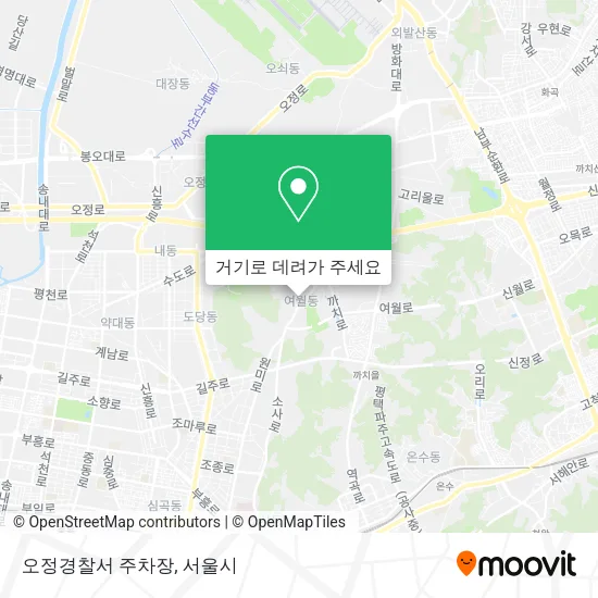 오정경찰서 주차장 지도