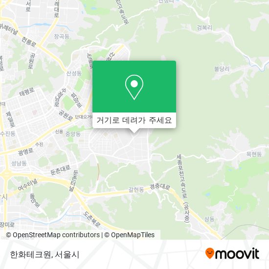 한화테크원 지도