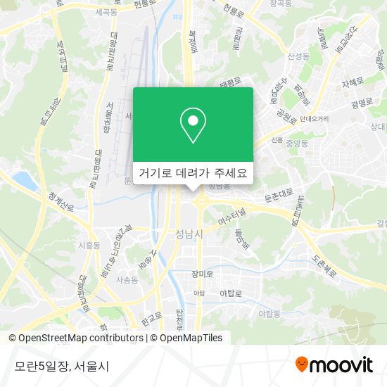 모란5일장 지도