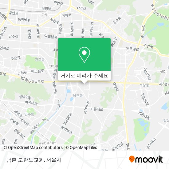 남촌 도란노교회 지도