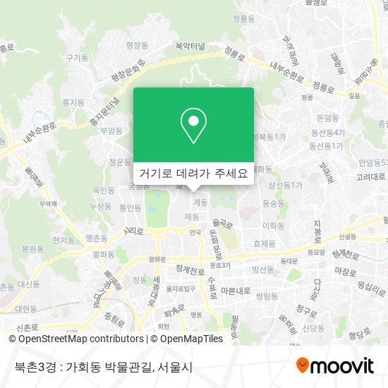 북촌3경 : 가회동 박물관길 지도