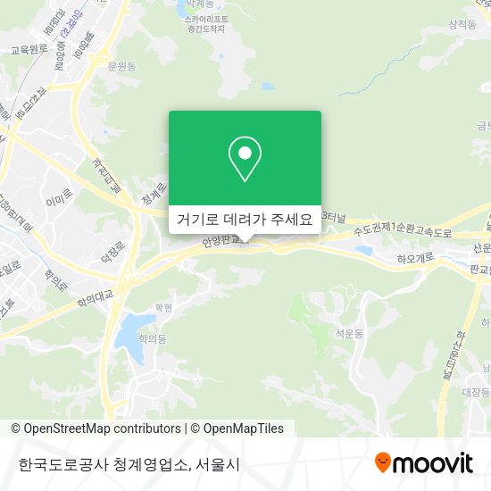 한국도로공사 청계영업소 지도