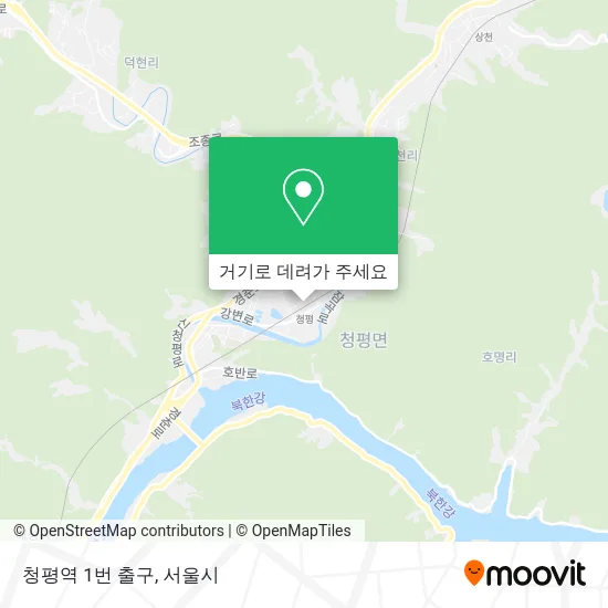 청평역 1번 출구 지도