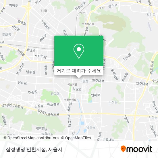 삼성생명 인천지점 지도