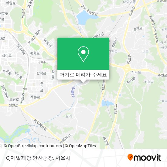 Cj제일제당 안산공장 지도