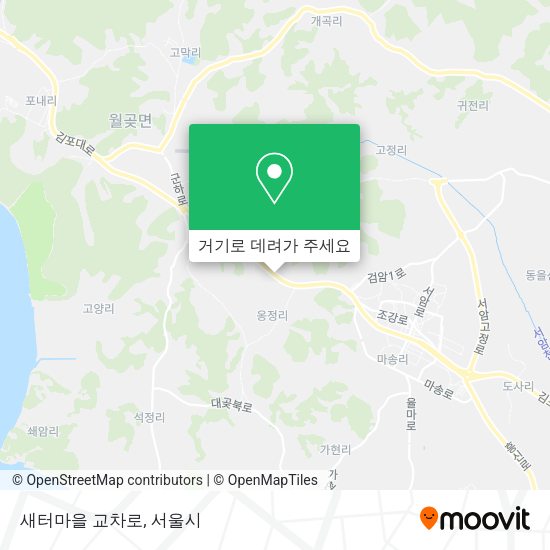 새터마을 교차로 지도