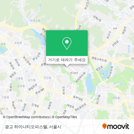 광교 하이니티오피스텔 지도