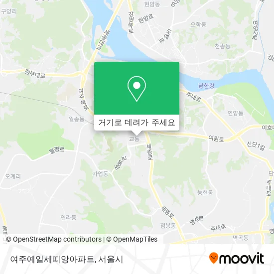 여주예일세띠앙아파트 지도