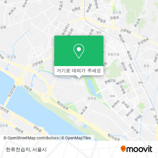 한류천습지 지도