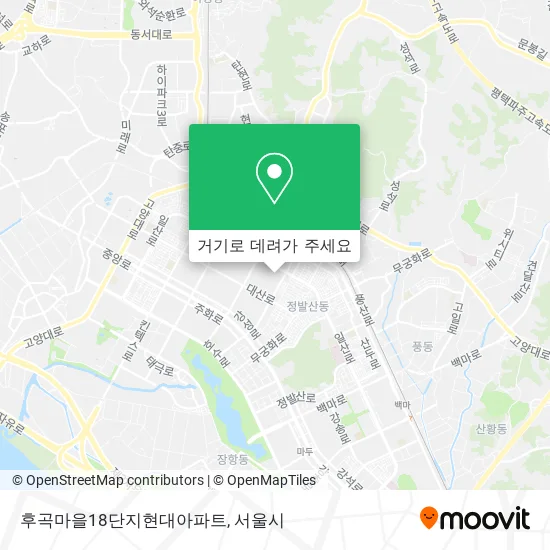 후곡마을18단지현대아파트 지도