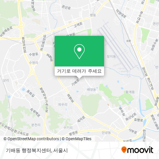 기배동 행정복지센터 지도