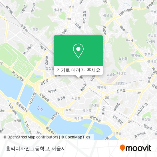 홍익디자인고등학교 지도