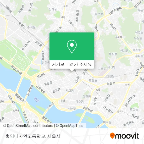 홍익디자인고등학교 지도