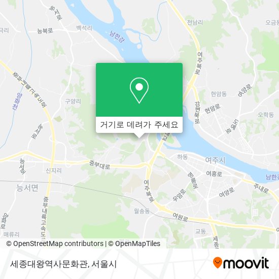 세종대왕역사문화관 지도