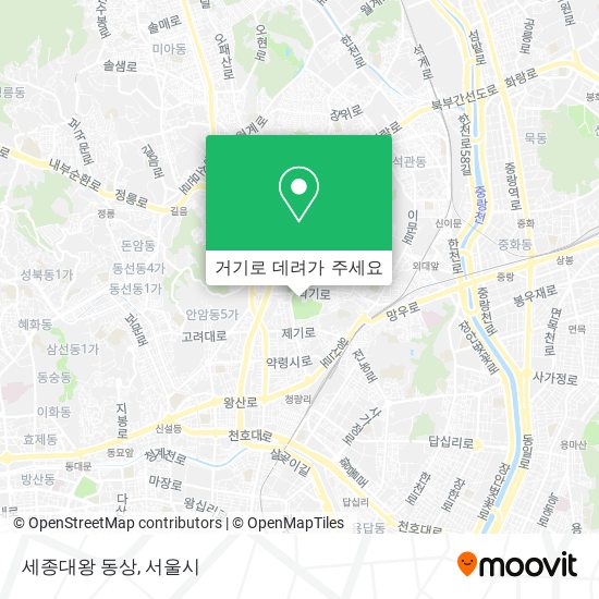 세종대왕 동상 지도