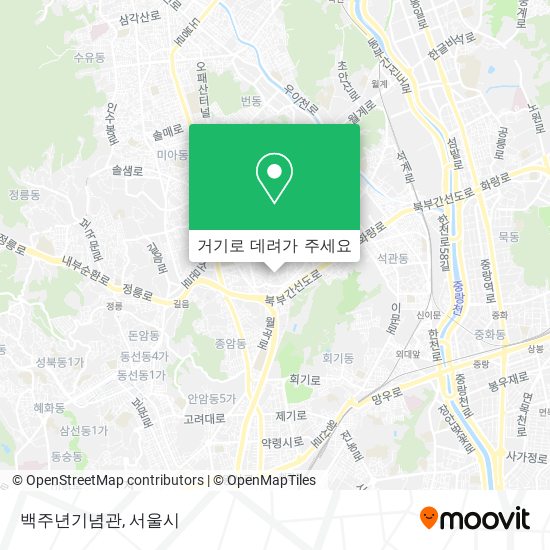 백주년기념관 지도