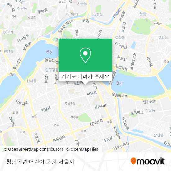 청담목련 어린이 공원 지도