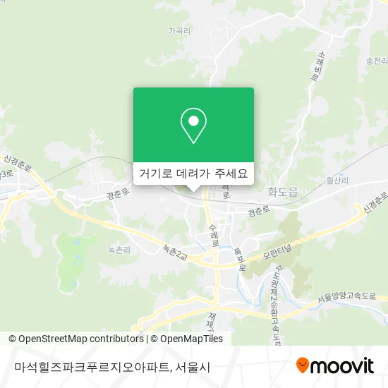 마석힐즈파크푸르지오아파트 지도