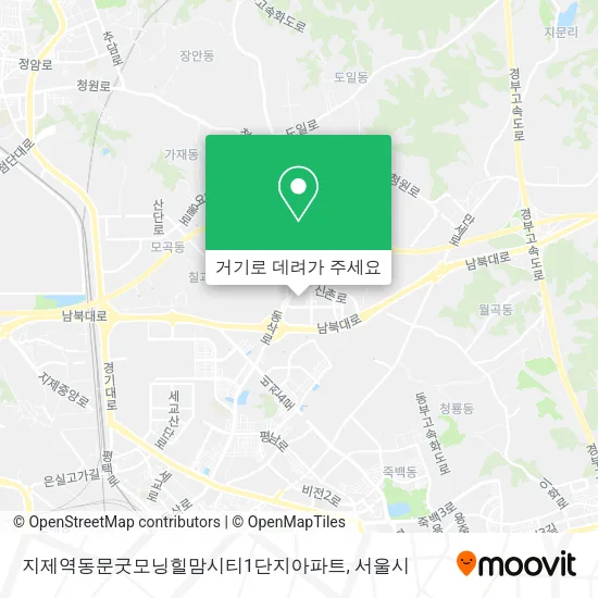 지제역동문굿모닝힐맘시티1단지아파트 지도