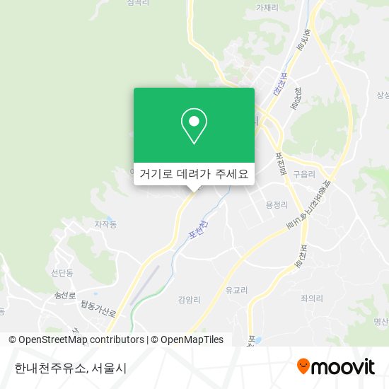 한내천주유소 지도