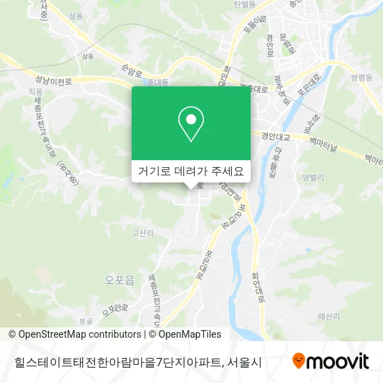 힐스테이트태전한아람마을7단지아파트 지도
