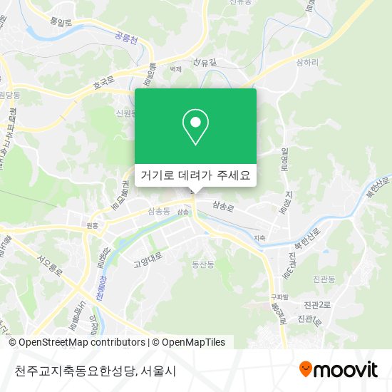 천주교지축동요한성당 지도