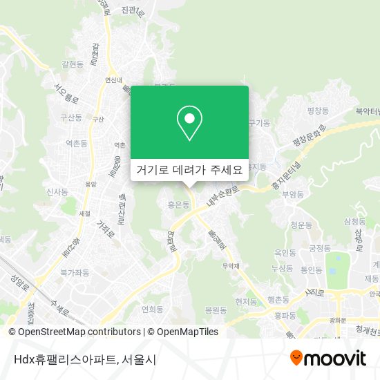 Hdx휴팰리스아파트 지도