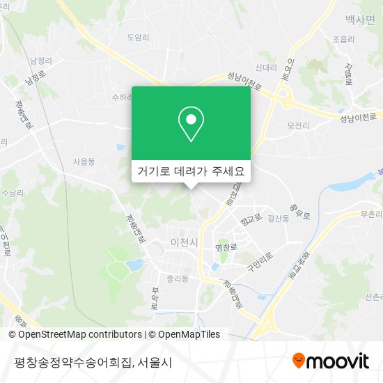 평창송정약수송어회집 지도