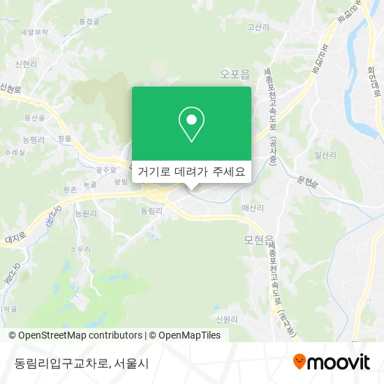 동림리입구교차로 지도