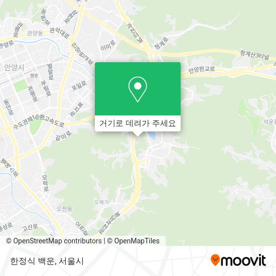 한정식 백운 지도