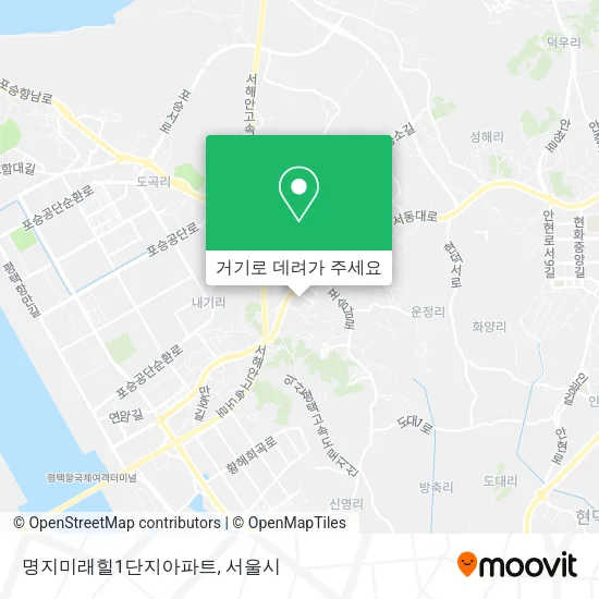 명지미래힐1단지아파트 지도