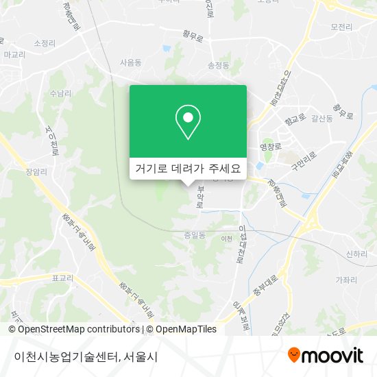 이천시농업기술센터 지도