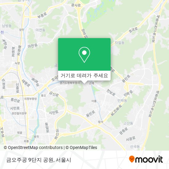 금오주공 9단지 공원 지도