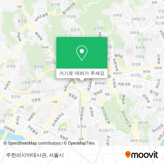주한러시아대사관 지도
