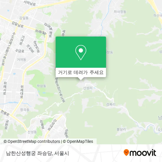 남한산성행궁 좌승당 지도