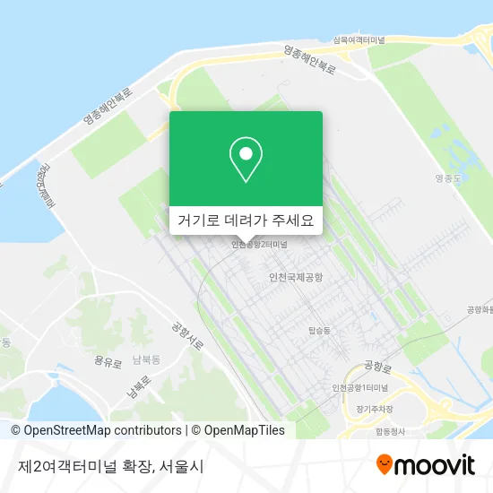 제2여객터미널 확장 지도