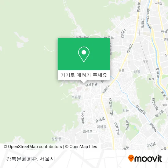 강북문화회관 지도