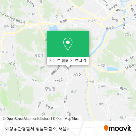 화성동탄경찰서 정남파출소 지도