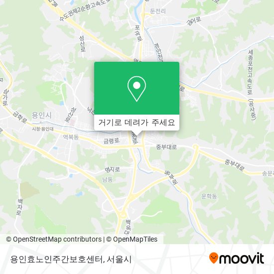 용인효노인주간보호센터 지도