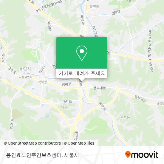 용인효노인주간보호센터 지도