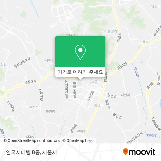 안국시티빌 B동 지도