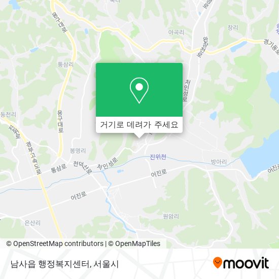 남사읍 행정복지센터 지도