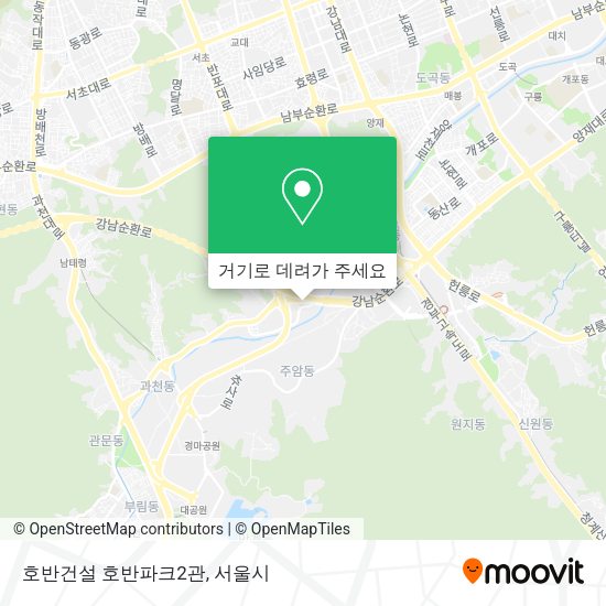 호반건설 호반파크2관 지도