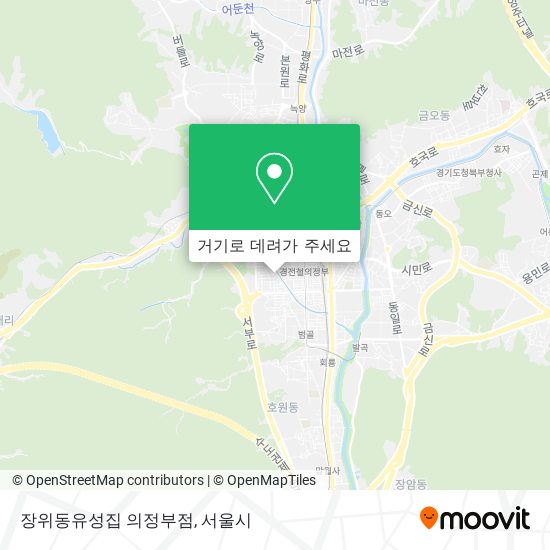 장위동유성집 의정부점 지도