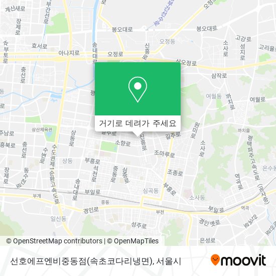 선호에프엔비중동점(속초코다리냉면) 지도