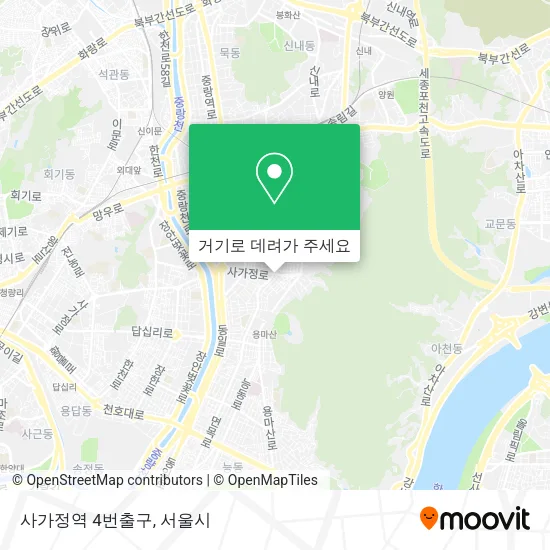 사가정역 4번출구 지도