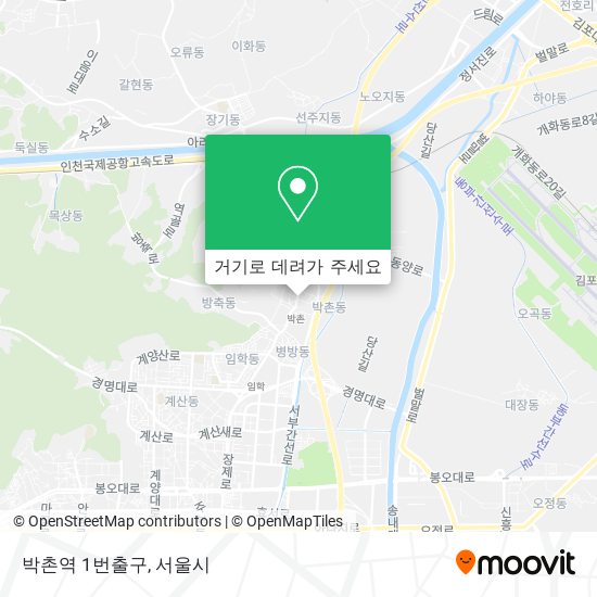 박촌역 1번출구 지도
