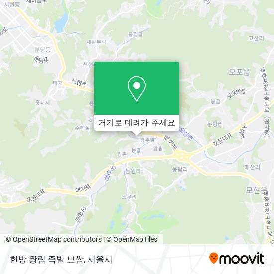 한방 왕림 족발 보쌈 지도