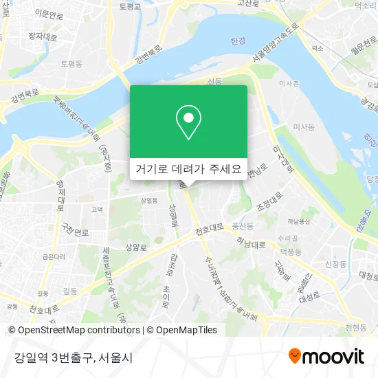 강일역 3번출구 지도